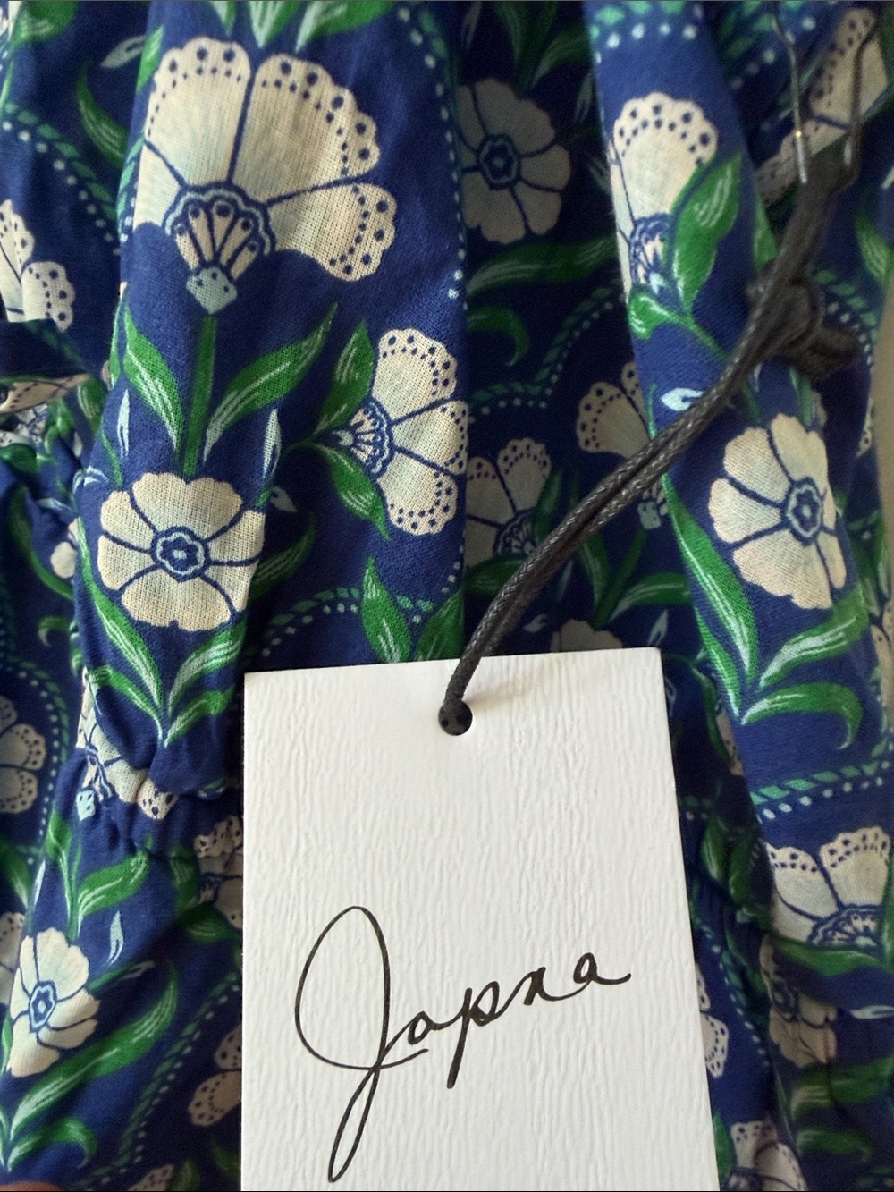 Japna Blue Floral Spaghetti-Strap Dress - Picture 2 of 7